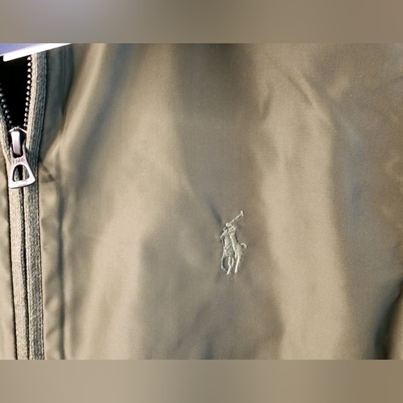 Polo Ralph Lauren Men's Olive Woven Knit Fully Lined Zipper Front Hybrid Vest - Picture 7 of 13